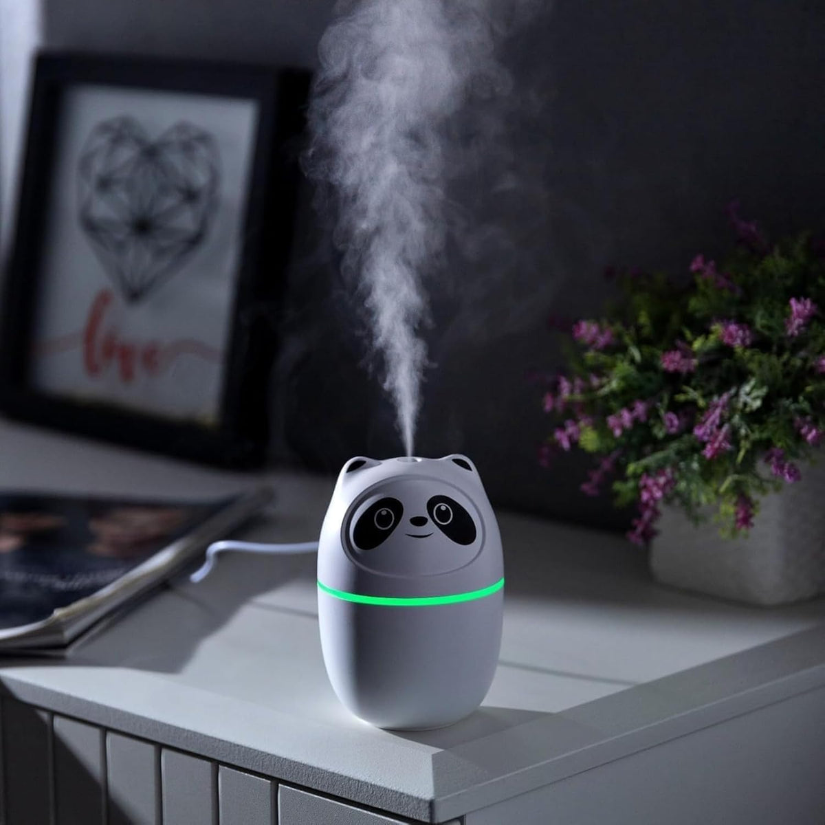 300ml Essential Oil Diffuser & Humidifier – Ultrasonic Cool Mist with Quiet Operation, LED Lights – Aromatherapy Air Freshener for Home, Office, Car(Colours May Vary)
