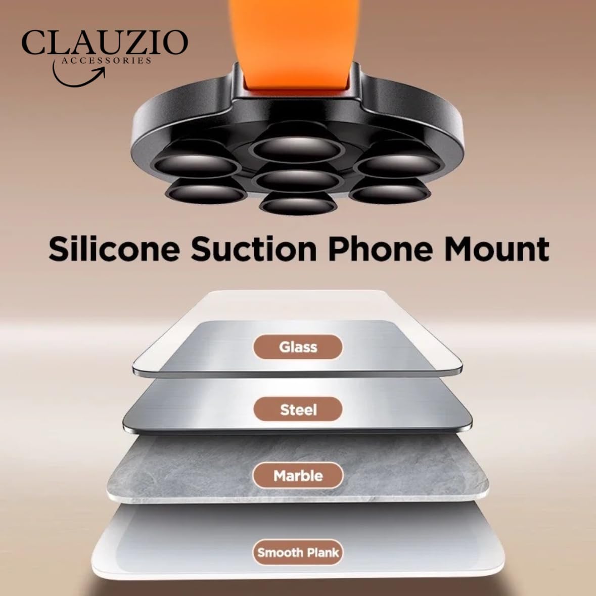 2026 Silicone Magnetic Suction Smartphone Holder 360° Reinforced 96LBS Ultra Suction Cup Mount for Mag-Safe Cellphone Holders for Car Gym Mirror Mount for iPhone & Android (Stand 360)