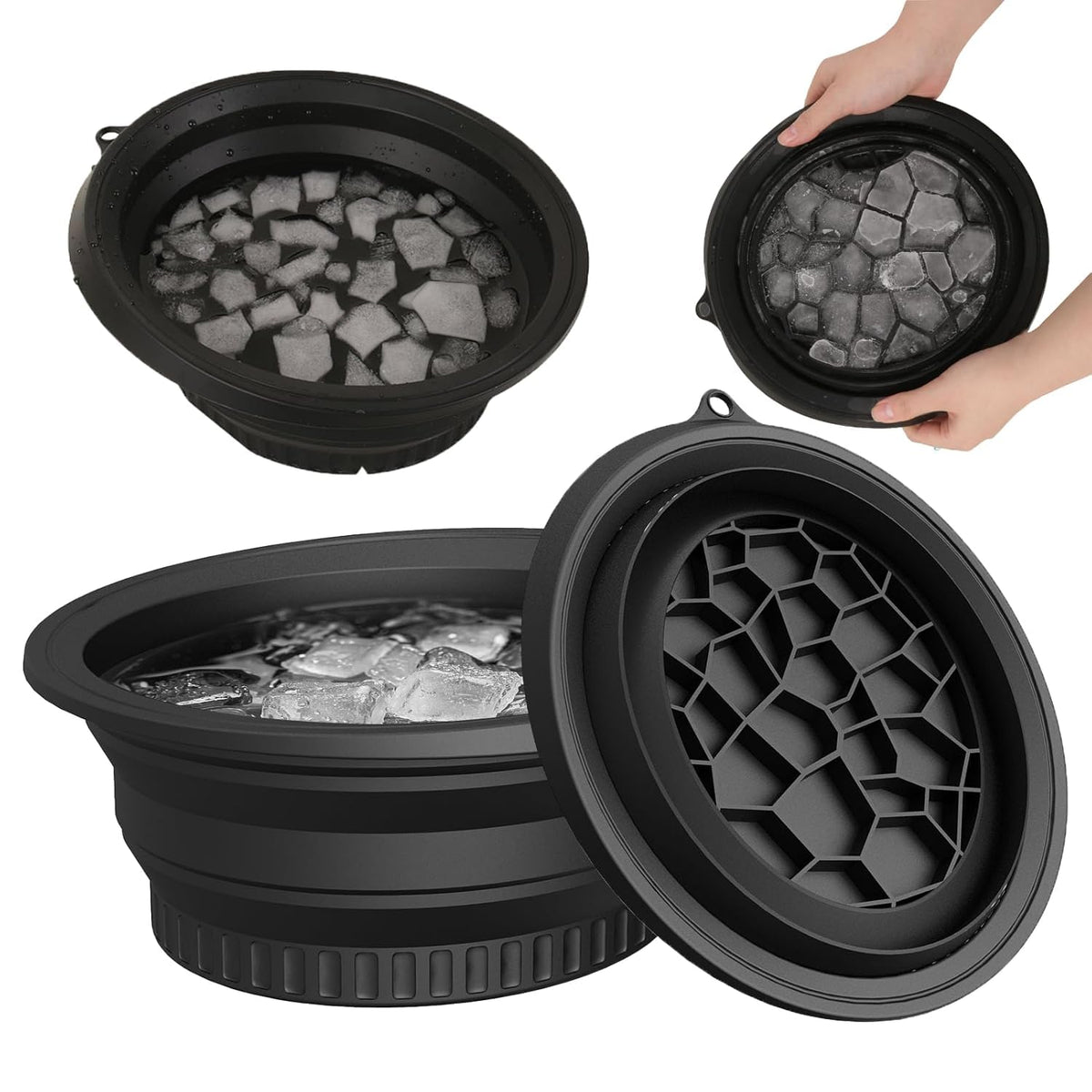 Ice Face Bowl for Skin Tightening & Glow + Free Hook | Silicone Ice Facial Bowl with Ice Tray | Reduce Puffiness, Acne & Dark Circles | Face Ice Bath at Home