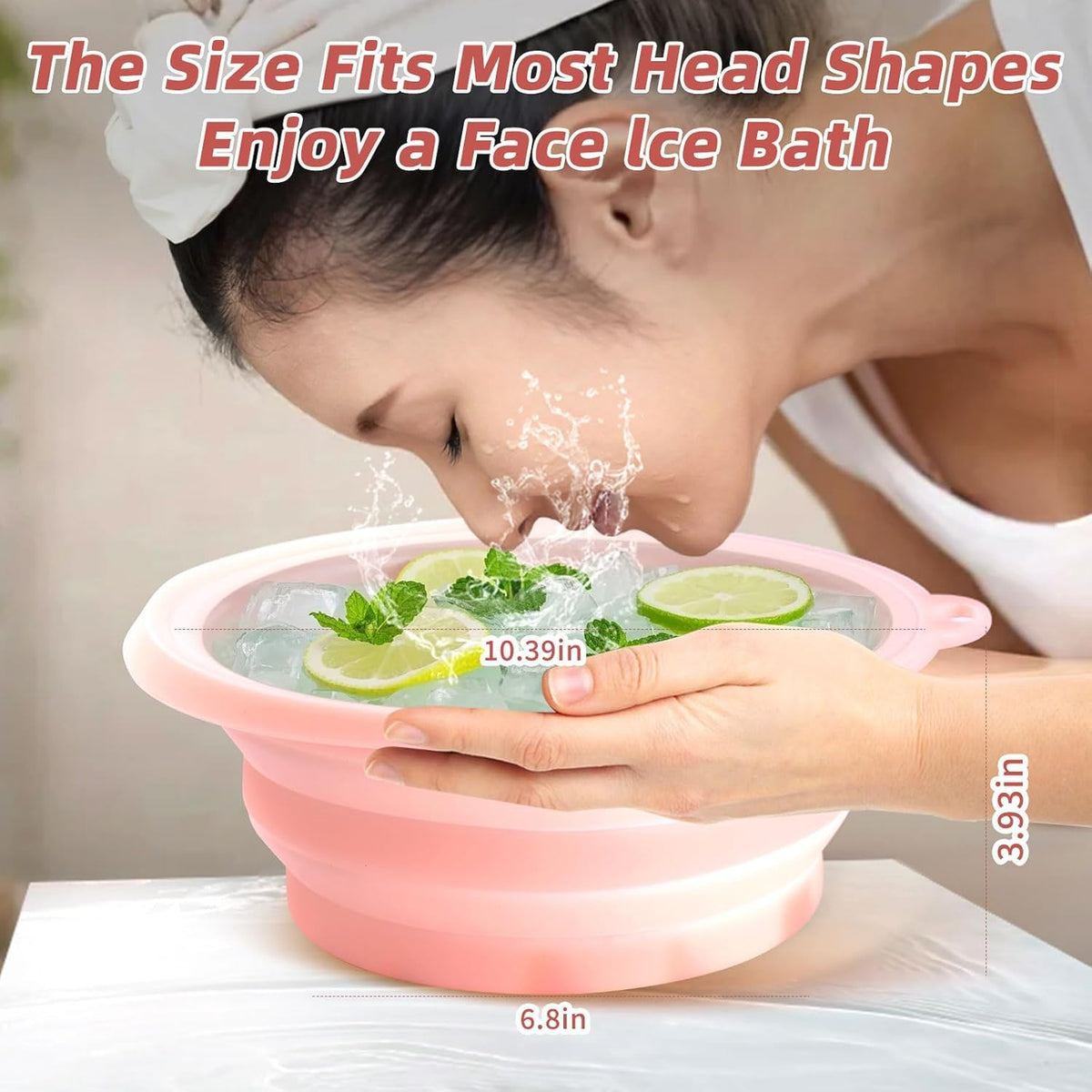Ice Face Bowl for Skin Tightening & Glow + Free Hook | Silicone Ice Facial Bowl with Ice Tray | Reduce Puffiness, Acne & Dark Circles | Face Ice Bath at Home