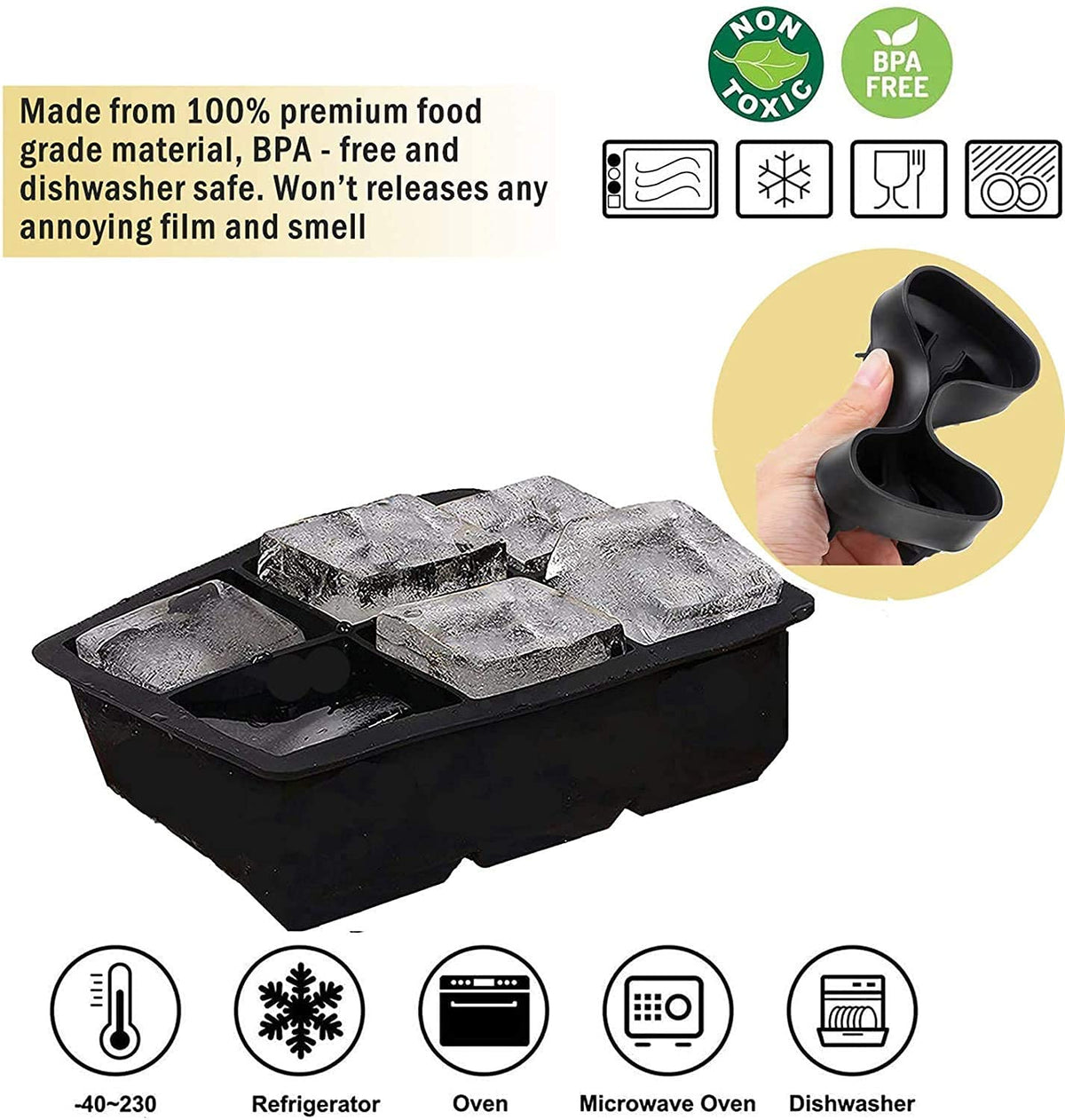 Ice Face Bowl for Skin Tightening & Glow + Free Hook | Silicone Ice Facial Bowl with Ice Tray | Reduce Puffiness, Acne & Dark Circles | Face Ice Bath at Home