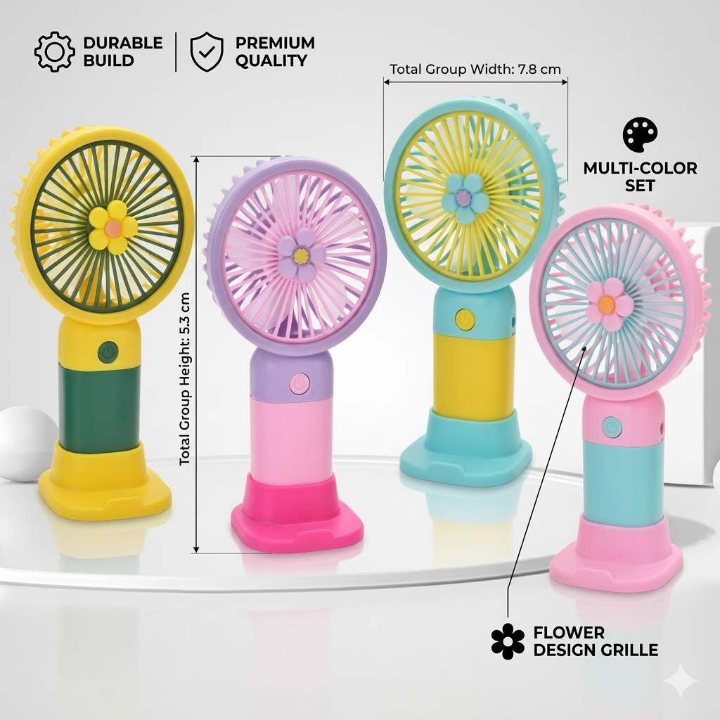 Livicarts Mini Portable USB Hand Fan – 3 Speed Rechargeable Handheld Fan for Travel & Daily Use[539515505]