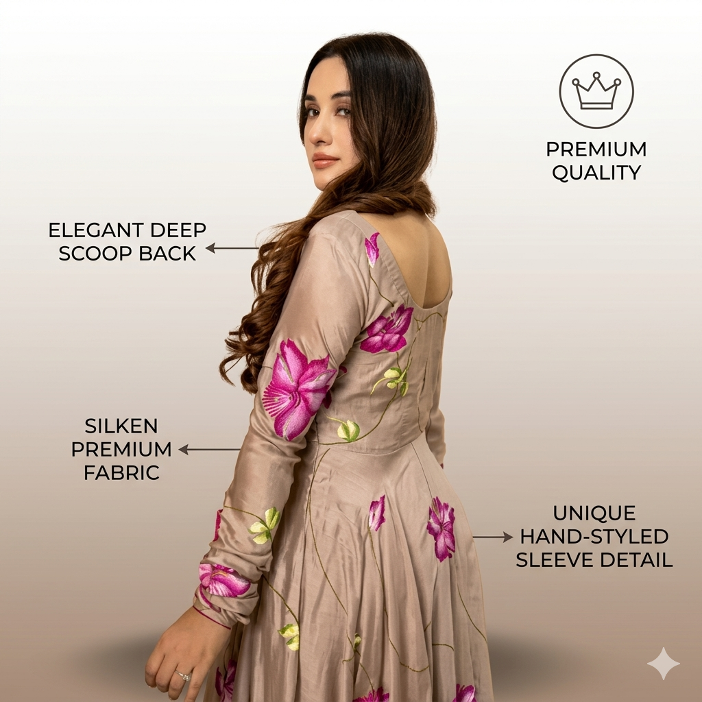 Livicarts Women’s Printed Poly Georgette Party Wear Gown – Elegant Wedding & Occasion Dress[567608958]